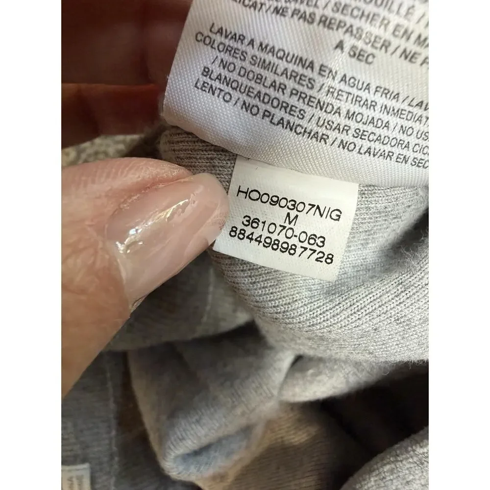 Nike Sweatpants Womens M Gray Fleece Drawstring Relaxed Fit Sherpa Lined Pants
